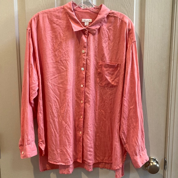 J. Jill Tops Euc Jjill Linen Shirt Poshmark